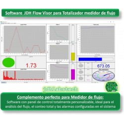 Flowmeter Liter Counter Totalizer with 4 Programmable Alarms