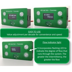Flowmeter Liter Counter Totalizer with programmable Alarm and digital input for reset