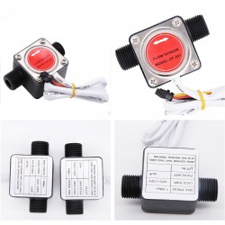 Liquid flow sensor, flow meter, paint, milk, oil, diesel. Oval Gear sensor. 1/2 "pipe