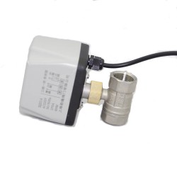 Control Flujo: Contador Litros, Sensor flujo Dn20 Acero, Válvula, Fuente de poder y cable de datos