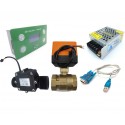Flow Control: Liters Counter, 1 1/4-inch (DN32) flow sensor, Valve, Power supply and data cable