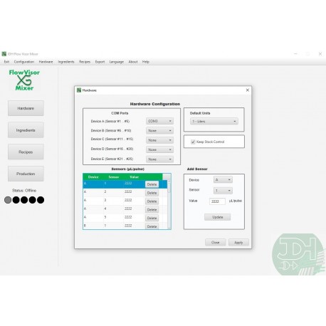 Software JDH Flow Visor X5 Mixer