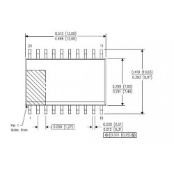 Adaptador de base zocalo ZIF SOP28 a montaje DIP28 