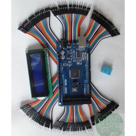 Kit Arduino Mega2560 R3+cable Usb + Cables Mm, Hh Y Mh 40pin