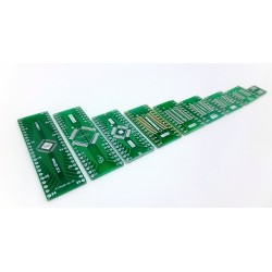 Tarjetas adaptador de Montaje Superficial SOIC, SSOP, QFP a DIP