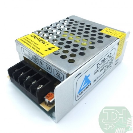 12V/3A Power supply 36W 90-240VAC input