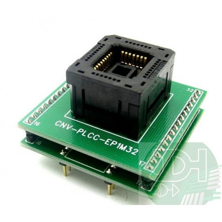 Adaptador de circuito integrado QFP32 a DIP32 en base ZIF
