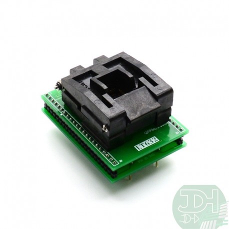 QFP44 to DIP44 ZIF socket adapter