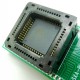 PLCC44 to DIP44 ZIF socket adapter