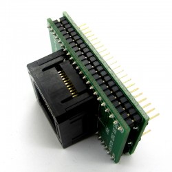 Adaptador de circuito integrado QFP32 a DIP32 en base ZIF