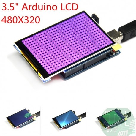 Pantalla de alta definición módulo LCD color TFT 320X480 de 3.5 pulgadas shield para UNO Mega2560 DUE