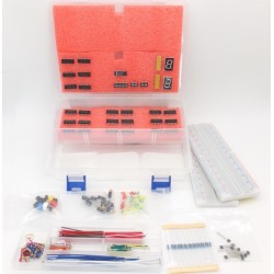 Digital electronics starter kit with logic gates and accessories